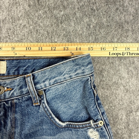 Baldwin Denim Maddie Solstice Distressed High Rise Shorts Size 28 Made in USA - Picture 2 of 8